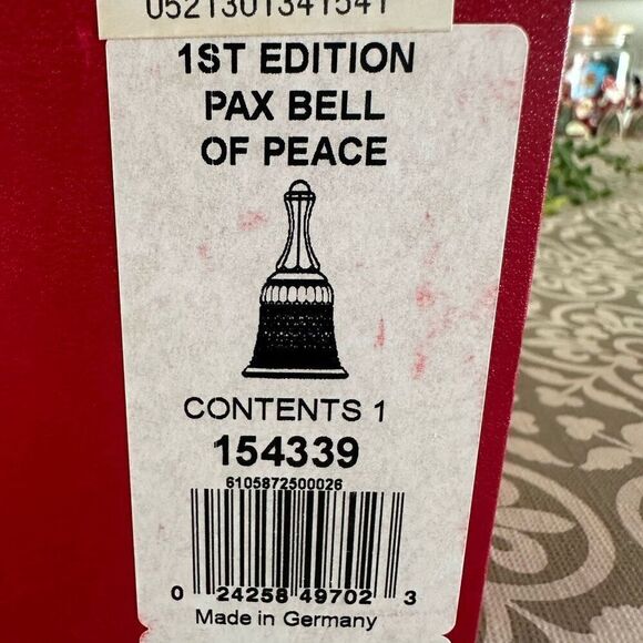 Waterford Lead Crystal 2011 Annual Bell of Peace Ornament 1st Edition NEW - Picture 3 of 8